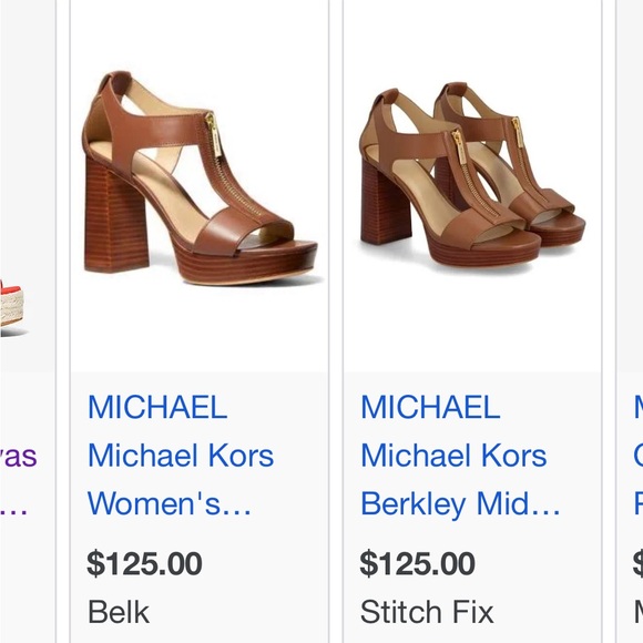 Michael Kors Brown Heeled Sandals with T-Strap Design - Picture 9 of 9